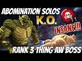 Rank 5 ABOMINATION Destroys Rank 3 THING AW BOSS!! INSANE!!!