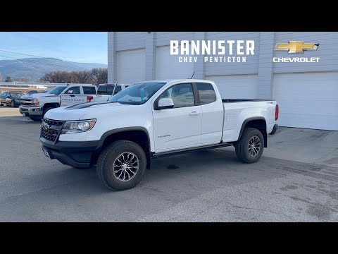 2020 Chevrolet Colorado Extended Cab Long Box 4-Wheel Drive ZR2 in White for sale at Bannister Chevrolet Penticton in Penticton, BC