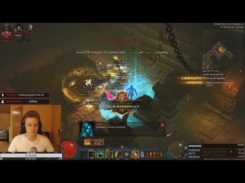 Diablo Greater Rift 120 Solo Barb Zero Empathy
