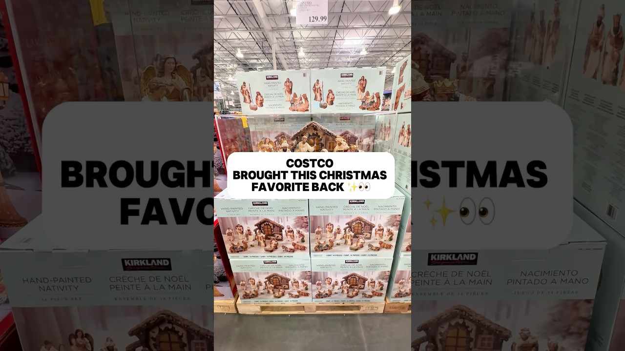 Costco’s Nativity Set is BACK! Kirkland Signature 14-Piece ✨#costcofinds #nativity