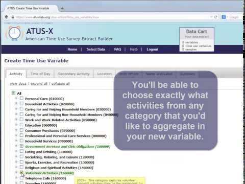 Ipums Atus Extract Builder Tutorial