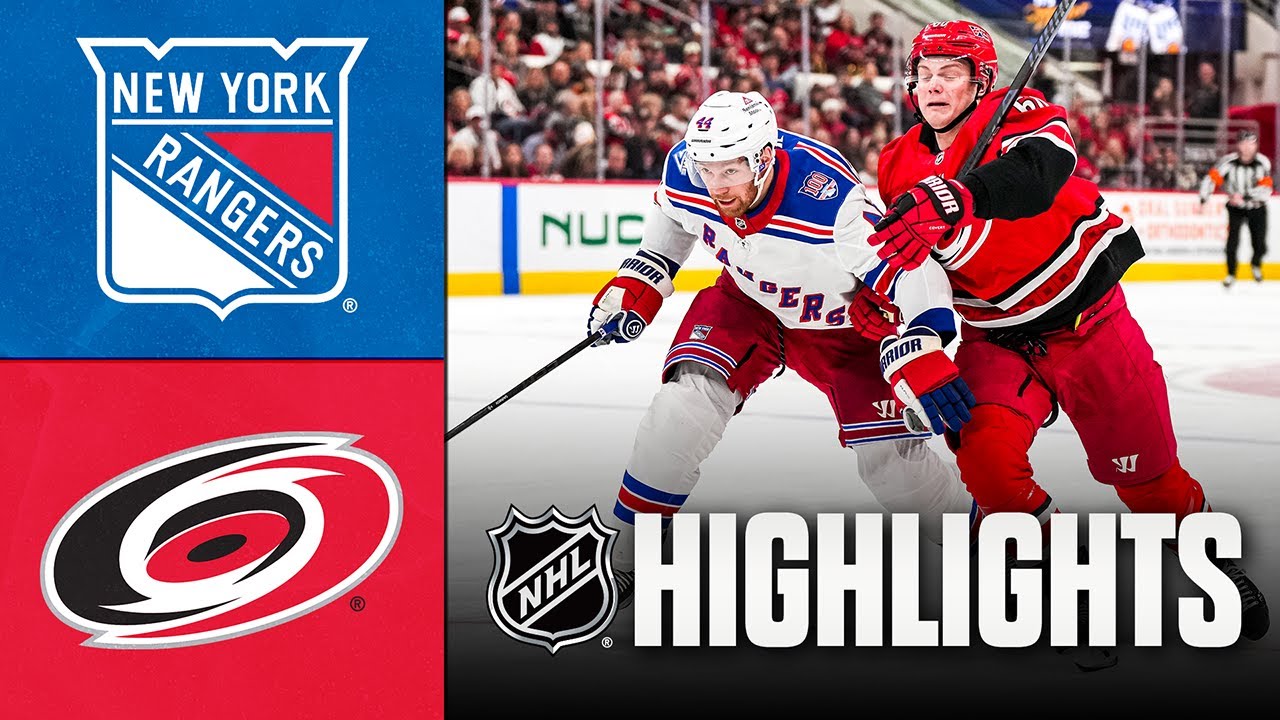 Rangers vs. Hurricanes | NHL Highlights | December 29, 2025