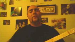 bon jovi - bed of roses - three string slide cardboard keyboard box guitar shane speal tribute