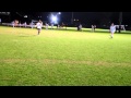 One touch in front of goal; Nice save by goalie!