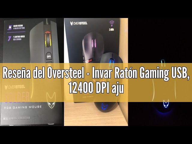 Vídeo relacionado con Oversteel - Invar Ratón Gaming USB, 12400 DPI ajustables, 9 Botones Programables, 10 Modos de Iluminación RGB, Ultraligero, Ergonómico Sensor Óptico, PC/Mac, Color Negro