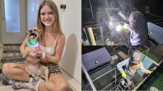 Каркас под карбонат и сетку готов