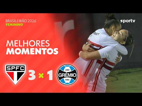 Gols e lances de São Paulo x Grêmio