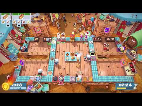 【overcooked2】carnival 3-4 4players 5100 world record