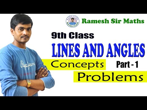 Lines and Angles Part - 1 I 9th Class Maths I Concepts ans Problems in Exercise - 4.1 I Ramesh Sir