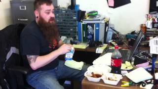 Kirk and Randy eat Kissing Dynamite from Rock - N - Wingz