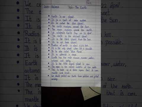 Essay The Earth In English /@Aadrshkumarstudio#shorts #trend