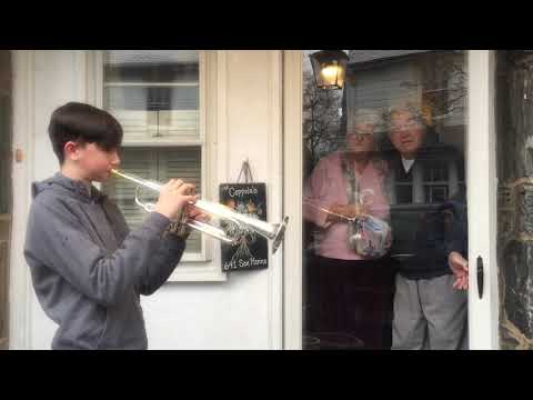 Teen Trumpet Player Delivers Porch Concerts to Elderly Couples Prior Pennsylvania's Lockdown