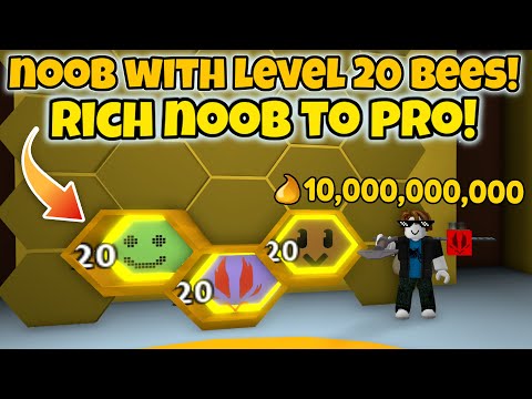 Noob With Level 20 Bees! Gets 50 Bees in 2 Hours! - (Bee Swarm Simulator)