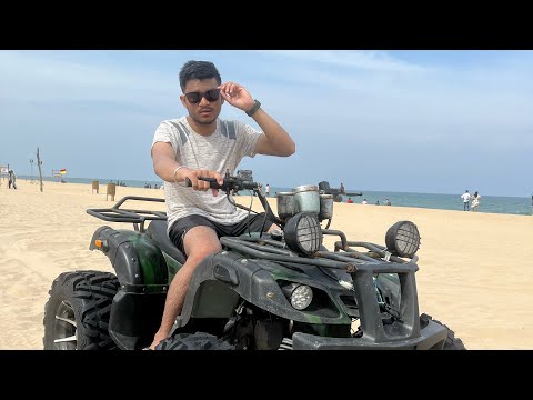 Pondicherry beach 🏖️, ATV quad bike ride 😎