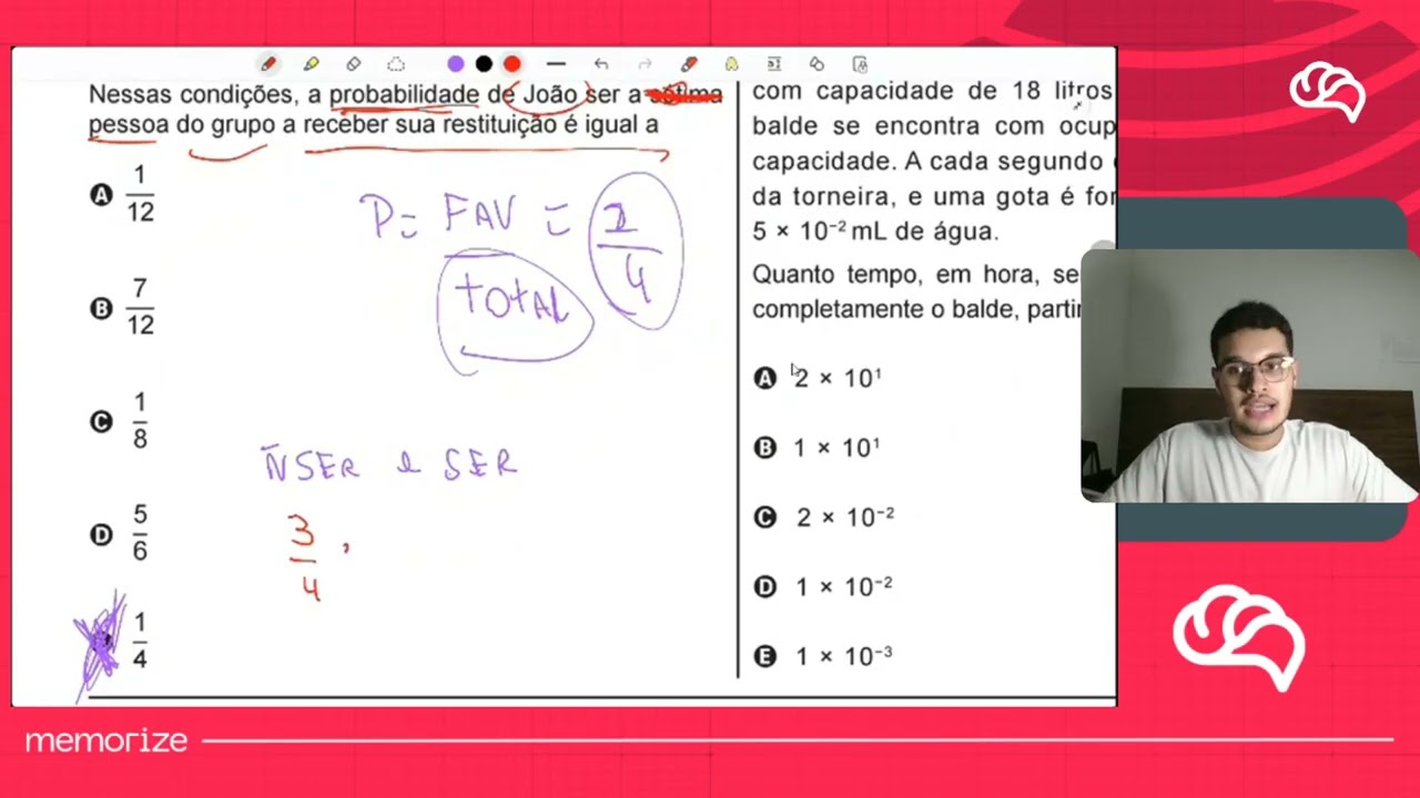 Resolução em Vídeo — Questão 142 ENEM 2020