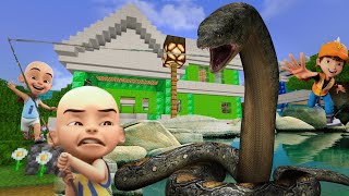 Download lagu Upin Ipin dan Boboiboy Memancing Titanoboa Ular Raksasa di Kampung Durian Runtuh!! mp3