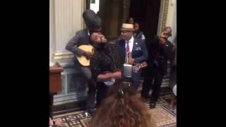 Machel Montano Singing &quot;Dance with you&quot; at the White house.