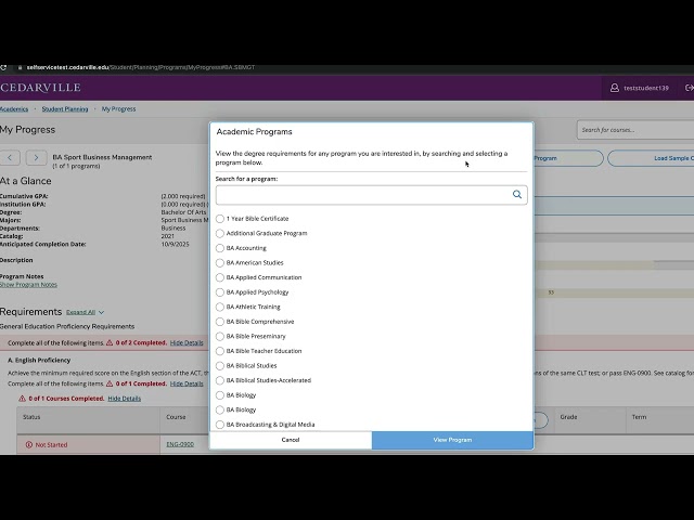 Thumbnail for video titled: How to View a New Program Degree