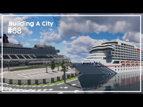 Building A City #68 // Cruise Terminal & Cruise Ship // Minecraft Timelapse