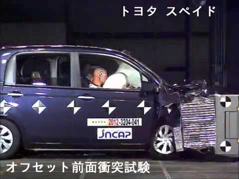 Crash Test 2012- Toyota Porte / Spade (Frontal Offset) JNCAP