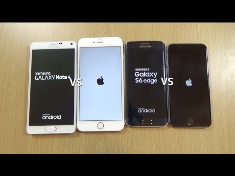 IPhone 6 & 6 Plus IOS 9 Beta VS S6 Edge & Note 4 Lollipop 5.0.2 - Speed Test!