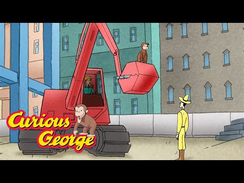 The Big Red Bulldozer 🐵 Curious George 🐵 Kids Cartoon 🐵 Kids Movies