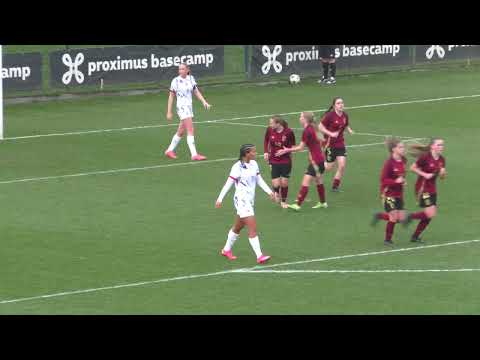 Belgium WU17 - Norway WU17 on 08.02.2025: a free kick for the home team ends up in a great chance!