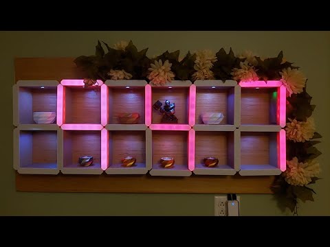 Giant Hidden Shelf Edge Clock - 3D Printable | ESP8266 | Blynk | Google Assistant | 4 LED Per Rail