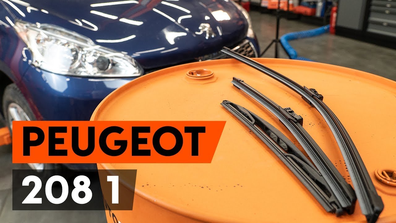 Slik bytter du vindusviskere fremme på en Peugeot 208 1 – veiledning