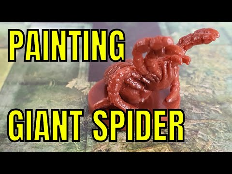 Painting Giant Spider Miniatures (D&D) 🔴#4k LIVE