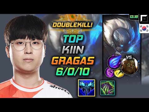 Gragas Top Build Kiin Everfrost Phase Rush - LOL KR GrandMaster Patch 13.18