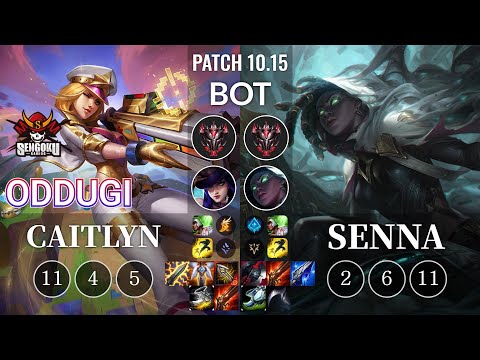 SG OdduGi Caitlyn vs Senna Bot - KR Patch 10.15