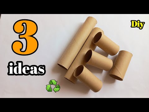 3 awesome ideas that you can do with toilet paper rolls! Great recycling ♻️