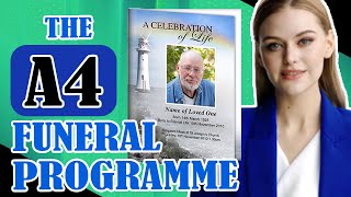 How To Make A4 Funeral Programme - What Is A4 Funeral Program