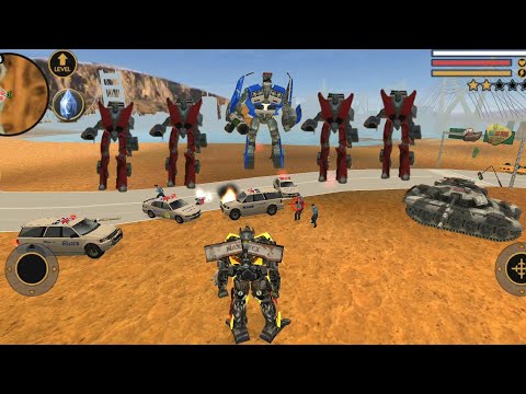 Vegas Crime Simulator (Transformer Fight Red Car Robot) Iron Machine War - Android Gameplay HD
