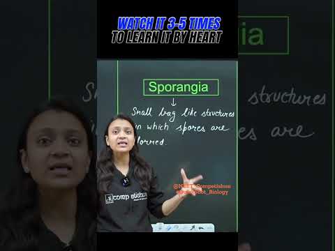 Sporangia are small bag consist spores | QuickShot Biology | #ncert #neet #neet2025 #medicalentrance