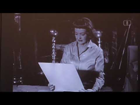Movie star, Bette Davis, impersonates imitates herself