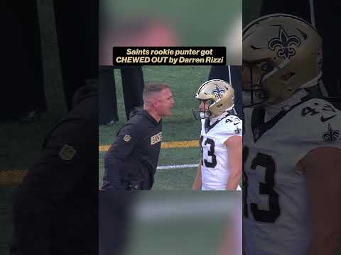 Darren Rizzi WENT OFF on Saints rookie punter Matthew Hayball 😮 #NFL #football #saints