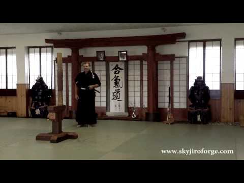 James Williams Tameshigiri with TJ Ancient Iron Warrior by SkyJiro Forge