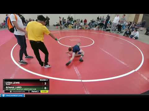 58-59 Lbs Round 2 - Rowan Laird, Hill Country Wildcats Wrestling Club Vs Lydia Lewis, Texas 74b4