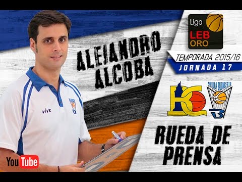 Alejandro Alcoba  Rueda de prensa @Leyma Basquet Coruña (ORO 15/16 - J17)