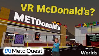 MetDonald's in Meta Horizon Worlds is hilarious! VR McDonald's #metaqu