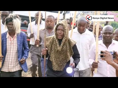 See How Senator Boni Khalawe Mourned Jirongo in Style as His Body Arrived in Lugari, Kakamega