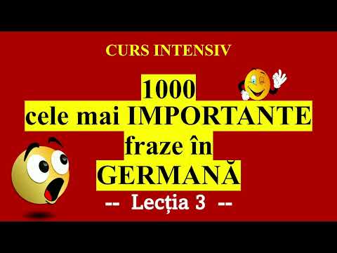 🇩🇪CURS INTENSIV! 1000 cele mai IMPORTANTE fraze și cuvinte în limba germană în 15 zile.🙀 LECȚIA 3