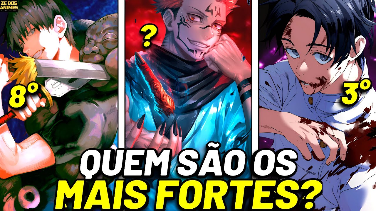 OS 10 PERSONAGENS MAIS FORTES DE JUJUTSU KAISEN ATUALIZADO!