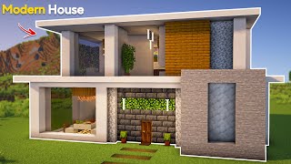 How To Build A Modern Glass House In Minecraft - Tutorial