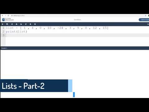 Pcap Programming Essentials In Python Module 3 Lists Part 2