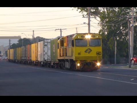 Australian Trains: Street running in  Rockhampton
