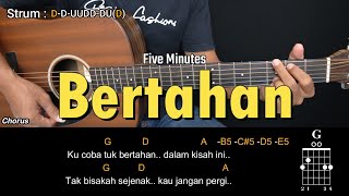 Download lagu Bertahan - Five Minutes | Tutorial Chord Gitar Mudah dan Lirik mp3
