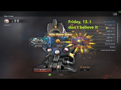 Crossfire West: Spin 30 Elite 2 Crates and other Crates from Battle Pass- Champion Dang